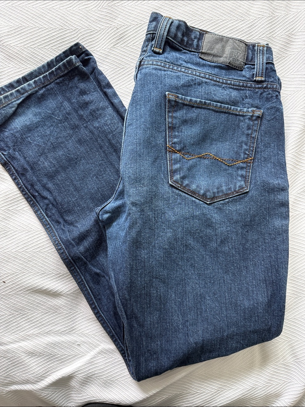 Straight Fit Men's Dark Blue Denim Jeans